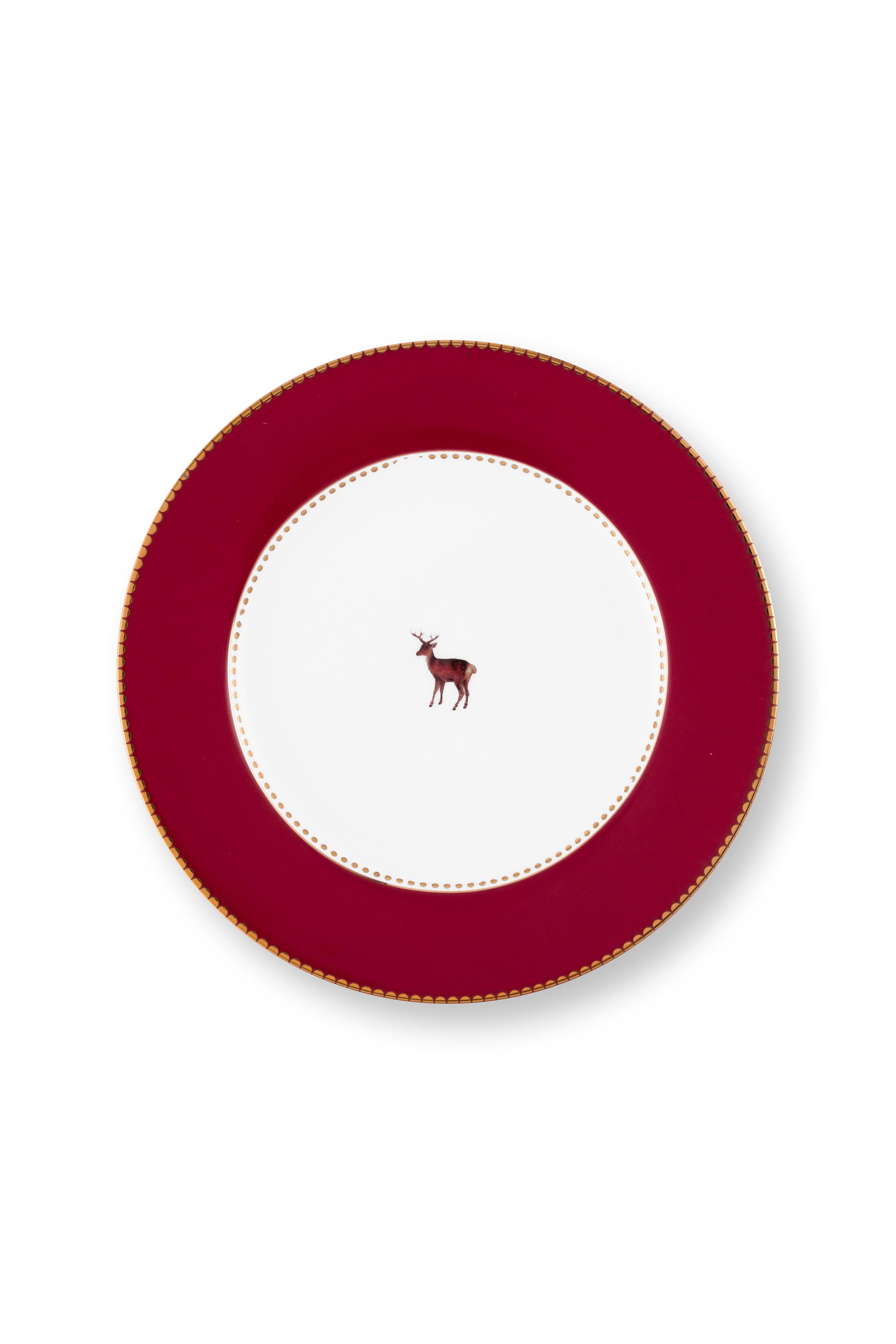 Plate Love Birds Dark Red 21cm