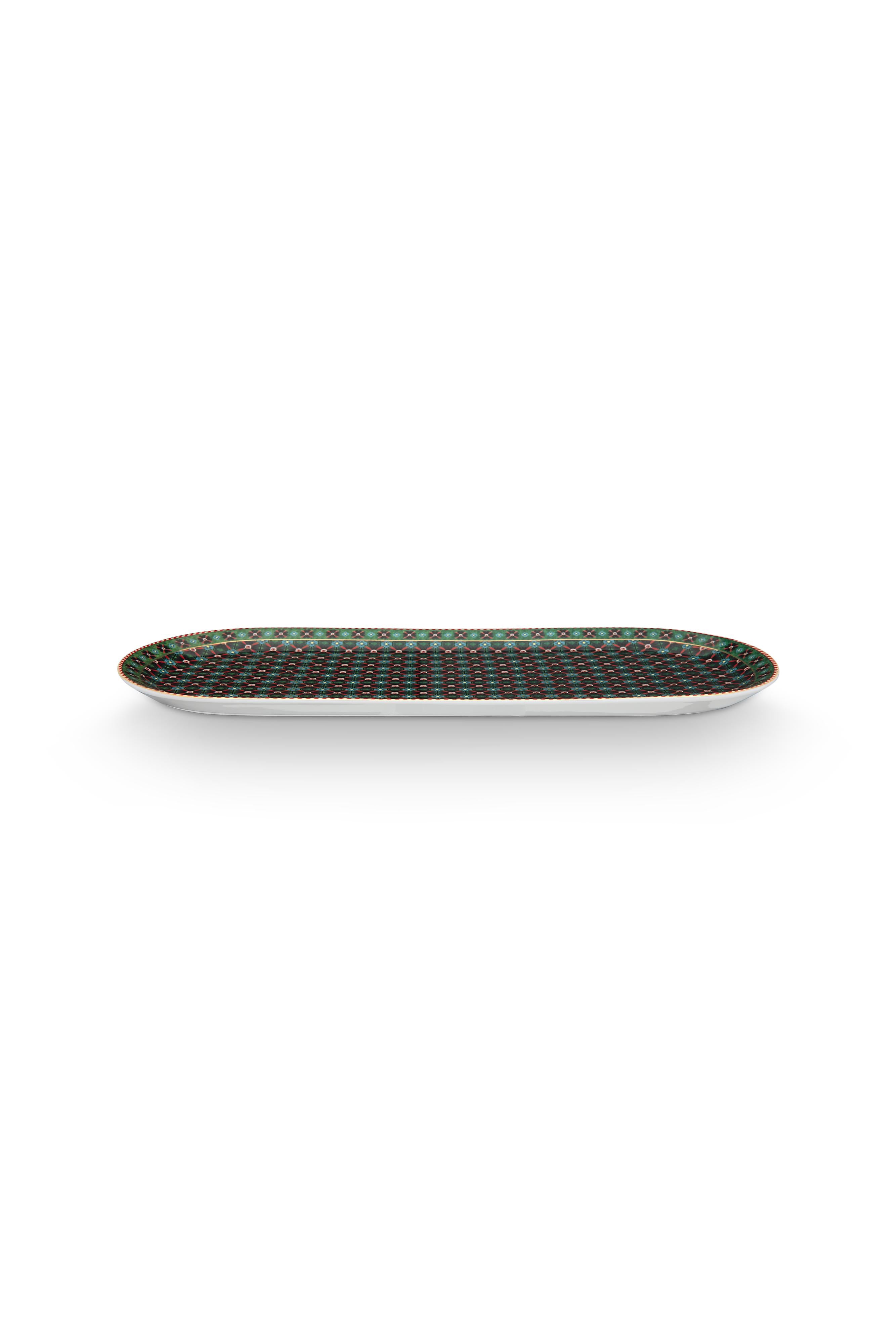 Cake Tray Clover Green 33.3x15.5cm