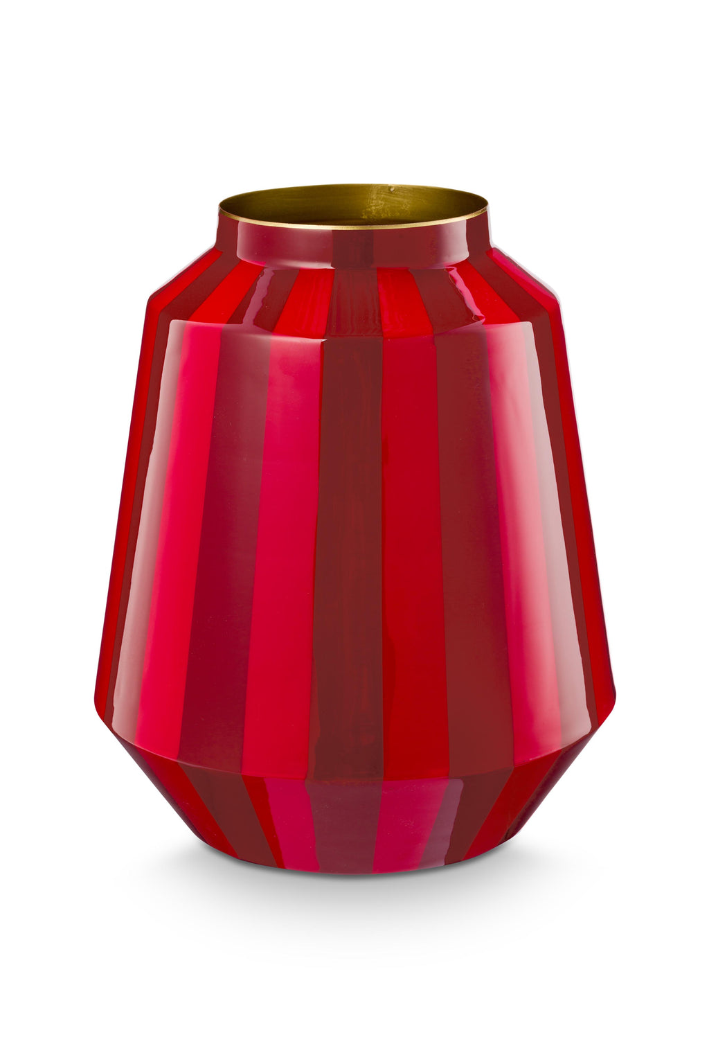 Vazo Metali me vija Dark Red 24x29cm