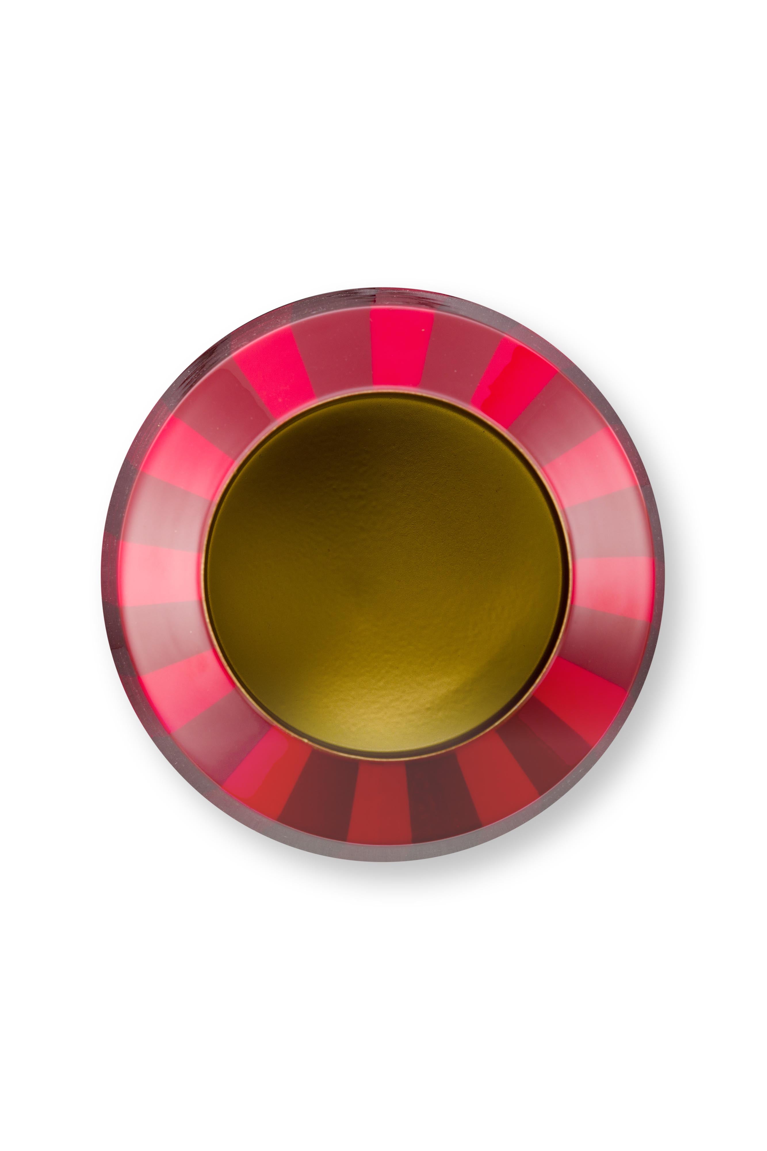 Vazo Metali me vija Dark Red 24x29cm