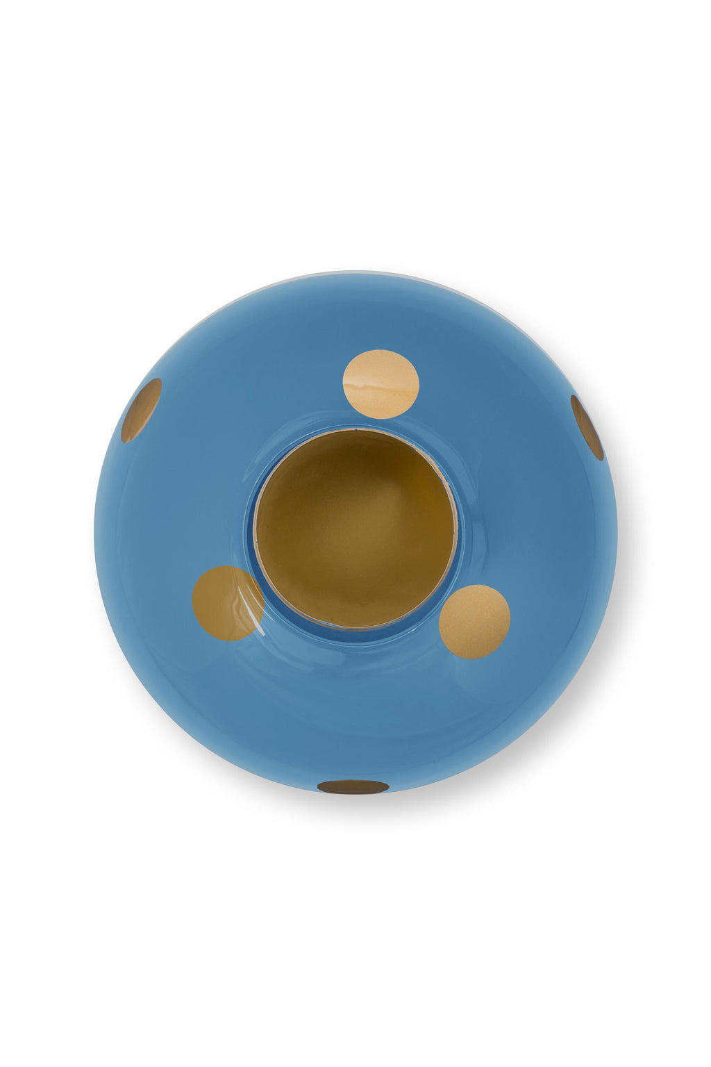 Vazo Metalike Dot Delight Light Blue & Gold 23cm