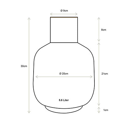 Vazo Metalike Pip & The Blue Bird – Dip Dye Blue 30cm