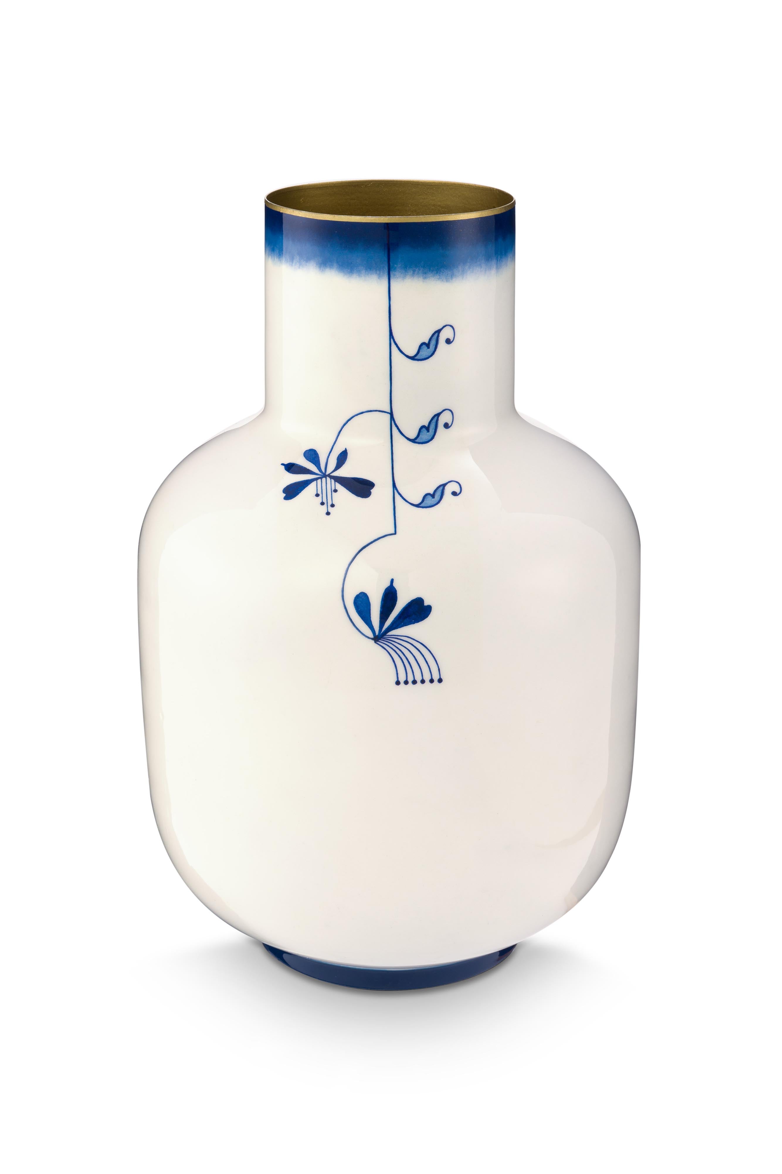 Vazo Metalike Pip & The Blue Bird – Blue Illustration 30cm