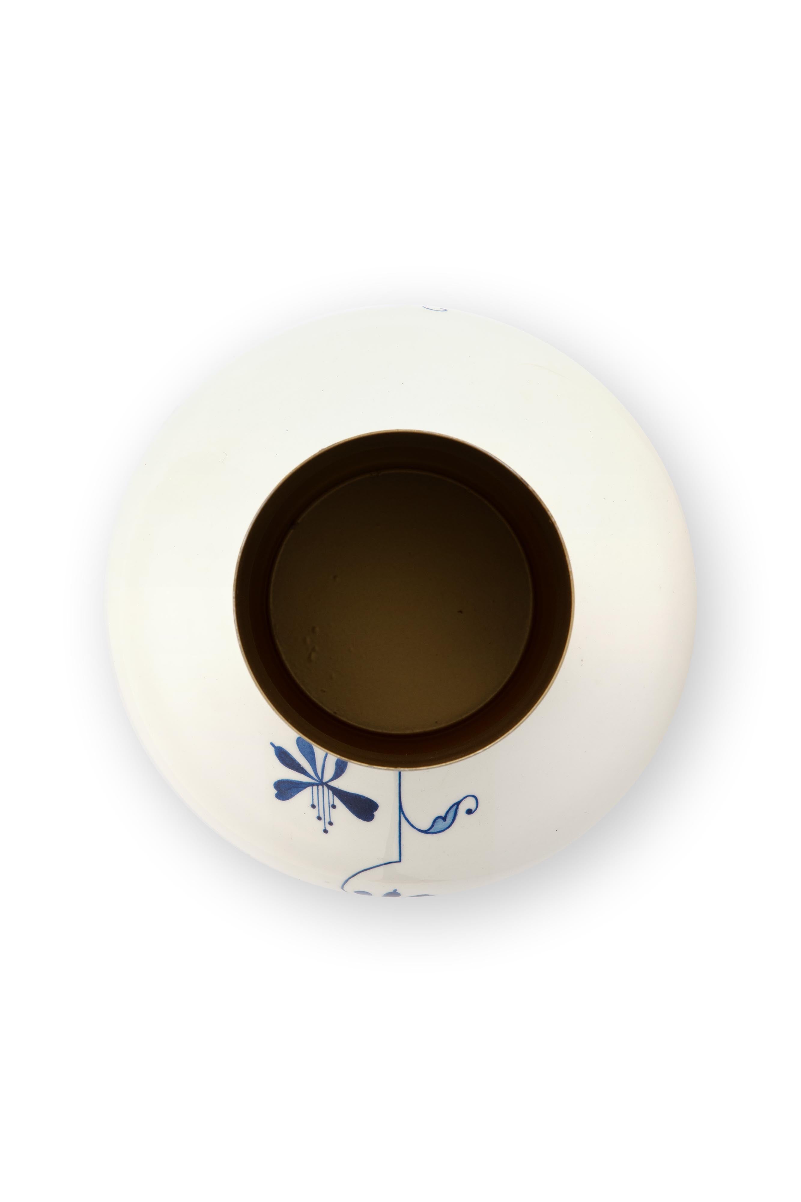 Vazo Metalike Pip & The Blue Bird – Blue Illustration 30cm