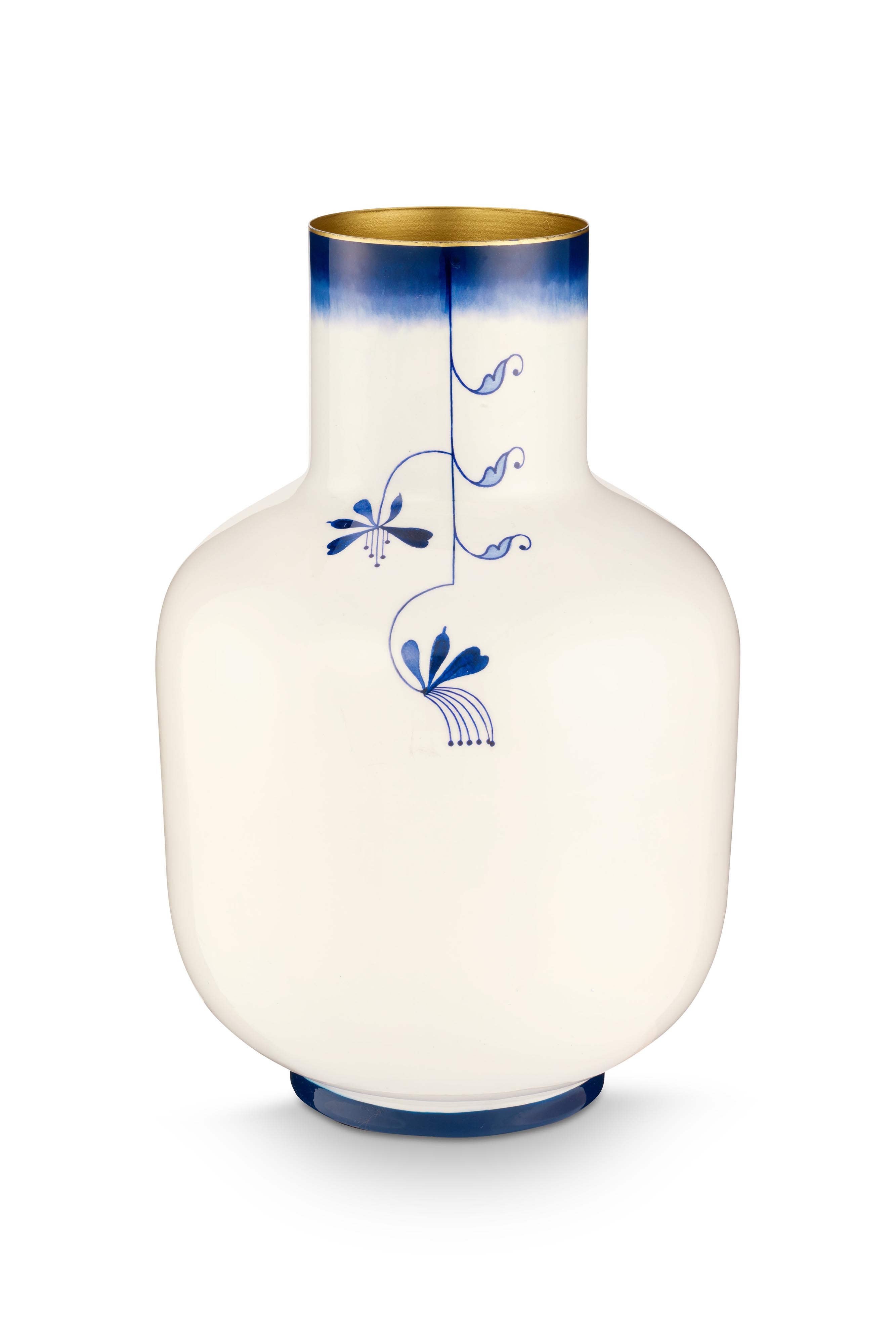 Vazo Metalike Pip & The Blue Bird – Blue Illustration 36cm